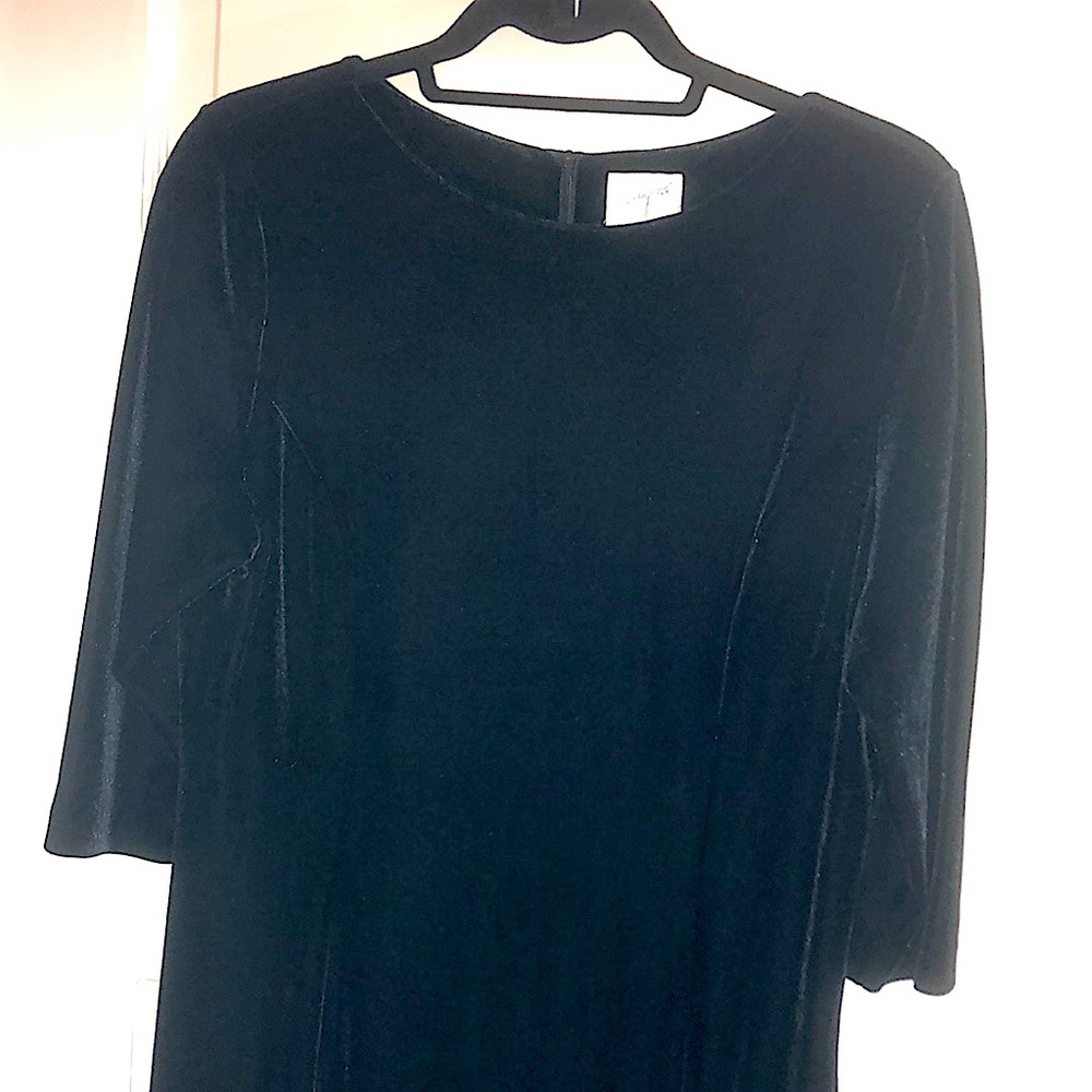 Long black velveteen dress.  Never worn - still has price tag on it.